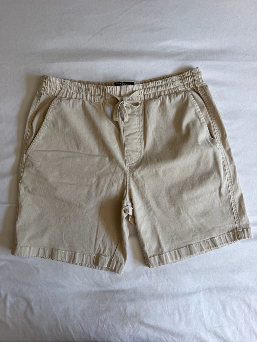 Todd Snyder Sand Dollar Beige Chino Drawstring Waist 7" Weekend Shorts